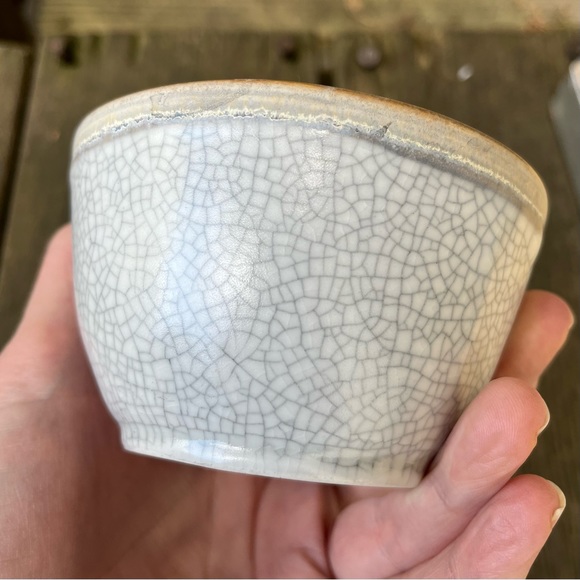Handmade Ceramic Crackle Glaze Bowl By Ray Foster - Picture 3 of 14